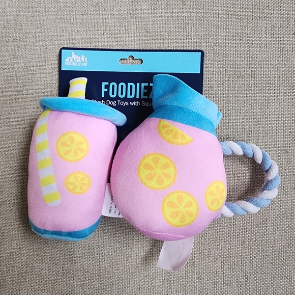 PINK Lemonade 2 pack dog squeek toys - Picture 3 of 3